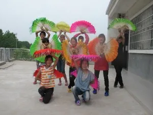 The fan dance, Henan children's center.
