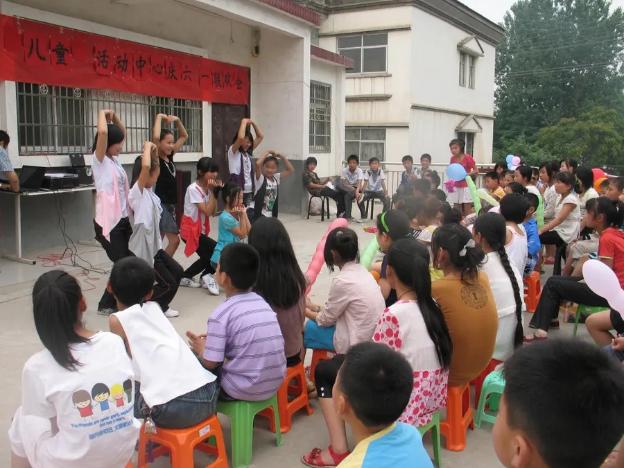 A song and dance performance, Henan children's center.